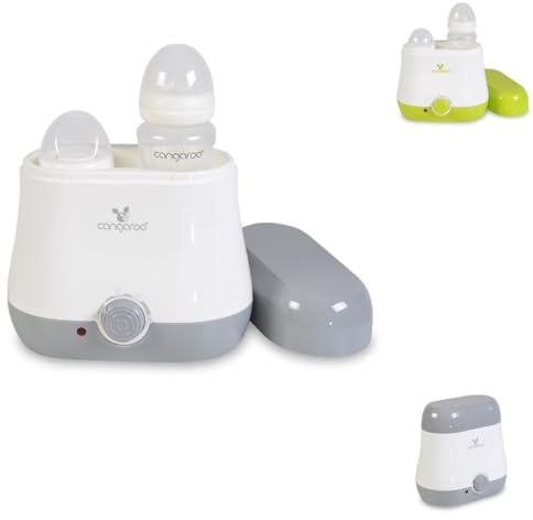 Cangaroo Flaschenwärmer BabyDuo, für 2 Flaschen, Sterilisation von Kleinteilen grau