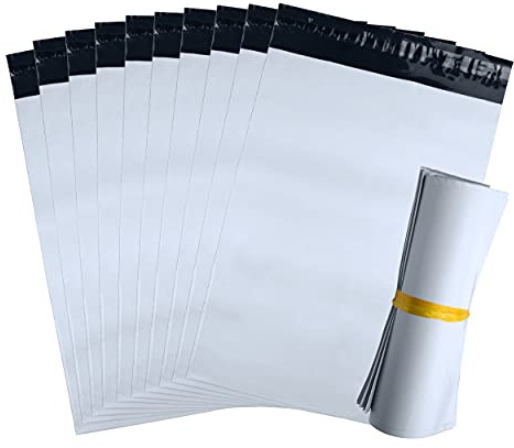 iboo - 100 sobres de plástico opacos blancos de 28 x 42 cm, bolsas de envío, sólidas, inviolables e impermeables - Lote de 100