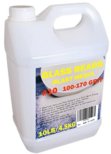 Perles de verre – 3,6 kg ou 3,6 kg – Support abrasif de sablage (moyen) 120 maille ou grain