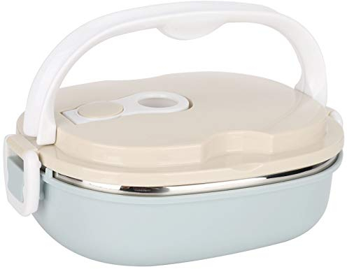 Contenitore per il pranzo in acciaio inox Box ermetico Contenitore termico portatile con manico per ufficio, pranzo di lavoro, scuola 18 X 15 Cm(#1 Layers)