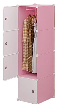 Canmetinee Kleiderschrank Tragbare Garderobe Cube Kleiderschrank Kombination Kleiderschrank Baukasten Locker for Schlafzimmer Kleidung Schuhe Spielzeug kleiderschrank Organizer