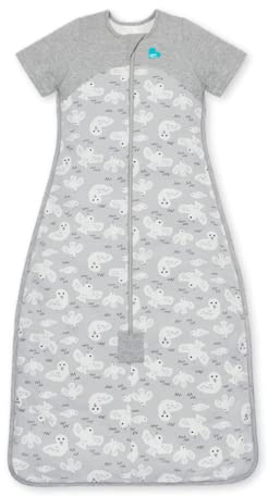 Love To Dream Bio-Baby-Schlafsack (6–18 Monate), superweicher, temperaturregulierender Schlafsack, 1,0 Tog, für alle Jahreszeiten, tragbare Decke, Grau, Von Hebammen empfohlen