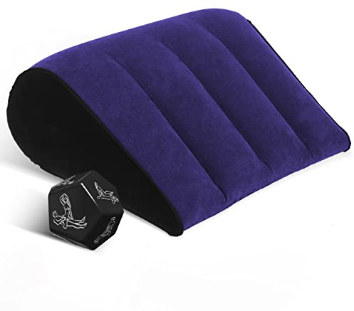 Aufblasbares Sex Pillow Sex Würfel Set-Tragbar Dreieckskissen Keilkissen Lendenkissen Bett Sex Spiele Zubehör Couple Geschenke-Sexkisssen Sexspielzeug für Frauen Extrem Sex,Männer und Paare(Blau)