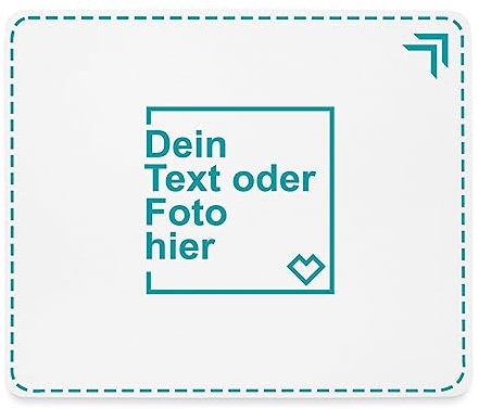 Spreadshirt Mousepad Selbst Gestalten Mit Foto Und Text | Mousepad Personalisiert Mousepad (Querformat), One size, Weiß