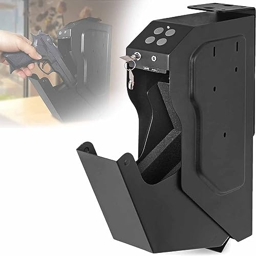 PixCy Waffentresore Für Pistolen, Tresor Mit Zahlenschloss,Wand-Pistole Waffenschrank, Kurzwaffenschrank Mit Ersatzschlüssel, Chlafzimmer Pistolenkiste Aufbewahrungsbox