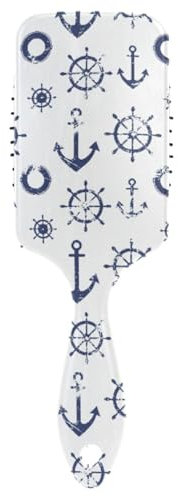 Massage Hairbrush Comb for Men Women and Kids,Anchor Lifebuoy Hair Brush style for long,Thick,Curly,Wavy,Dry and Damaged Hair