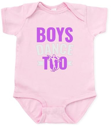 CafePress Ballet Dancer Boys Dance Too Ballet Body Suit Cute Infant Bodysuit Baby Romper Petal Pink