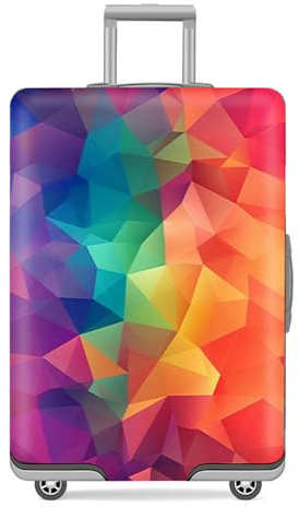 Highdi Kofferschutzhülle, 19-32 Zoll Elastisch Reise Kofferhülle, Bunt Druck Koffer Schutzhülle, Kofferhülle Kofferschutzhülle mit Reißverschluss, Kratzfest Kofferschutz (Orange,XL)