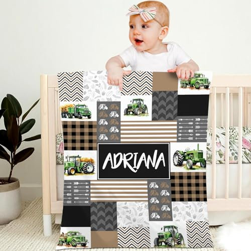 Personalisierte Babydecke mit Namen Kinderdecke Namensdecke Tier Elefant Panda Individuelle Baby Decke für Geburtstag, Geschenke