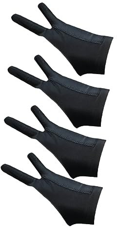 VILLCASE 4pcs Finger Artist Glove for Drawing Tablet Tablet Gloves Prevent Mis-Touch Comfortable Breathable