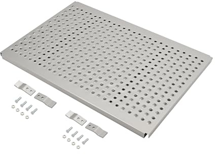 HECASA 24x34 Deck Plate Compatible with Freightliner Peterbilt Kenworth Heavy-Duty Catwalk Automann Semi Truck Deck Plate for Walk Between Cab and Chassis Steel Powder Coated Silvery