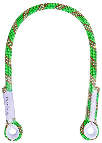 Prusik Cord Cordon 22 kN pré-cousu en nylon Prusik Loop résistant à la chaleur Bornes suturées à friction Cordon d'escalade avec couvercle en plastique Corde multifonction pour escalade Arboriste
