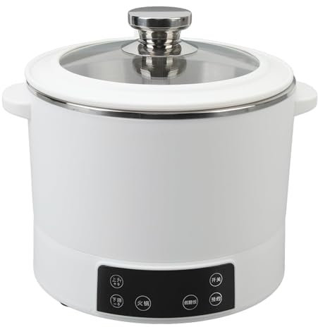 Pentola elettrica da 3 Litri, in Acciaio Inox, con Sollevamento Interno, cuociriso a Basso Contenuto di Zucchero, vaporiera elettrica, pentola per Riso a Basso Contenuto di carboidrati, pentola Shab