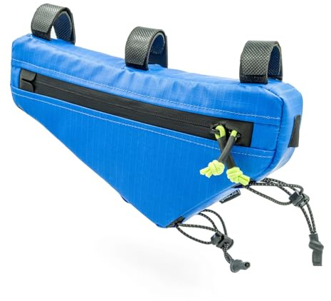 ORUCASE Mini Frame Pack HC – Waterproof Bike Frame Bag with Magnetic Zipper – Low-Profile Aero Storage for Gravel, Road & MTB Frames - 2.4L - Glaucous Blue
