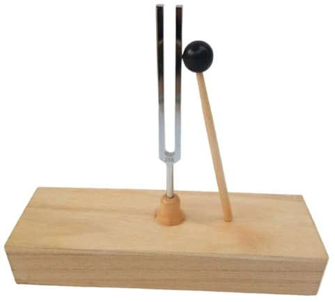 Qusedwey Stimmgabel 256 Hz Stimmgabel Chakra-Stimmgabeln mit Resonanzkasten Aus Akustische Wissenschaftliche Werkzeuge für Klangtherapie, Yoga, Meditation und Entspannung