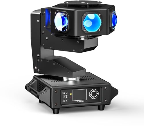 6X40W Cabeza Móvil LED RGBW Beam Iluminación de Escenario rotación infinita Luces de Fiesta dmx512 control de sonido para DJ Disco bar Cumpleaños Discoteca