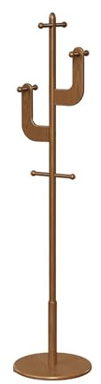 GUEIFD Porte-Manteau Cactus en Bois Massif, Porte-Manteau sur Pied avec 8 Crochets, pour Vêtements, Chapeaux, écharpes, pour Entrée, Couloir, Chambre(180cm/70.8inch, Walnut)