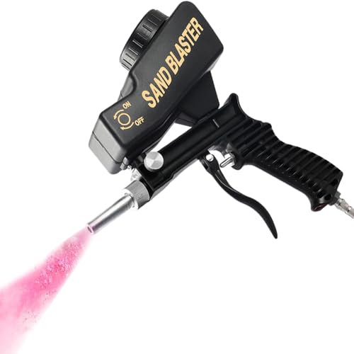 Qumiuu Máquina Portátil de Chorro de,Máquina Abrasiva Para do - Equipo de do Manual para Eliminar Óxido, Limpieza, Pulido, Restauración y Trabajos con Pintura, Barniz en Metal y