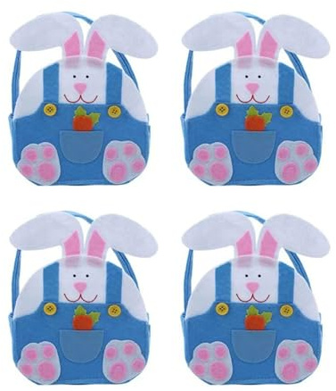 Oster-Süßigkeitentasche, Filz-Handtasche, schöne Geschenktasche für langlebig, leicht und tragbar, 4 Stück, multifunktionale Ostertasche