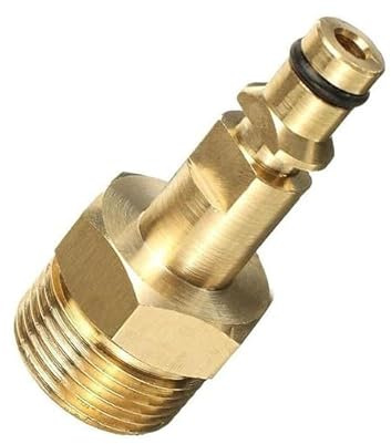 EGNic M22 14mm Hose Adapter Durable Fits Pressure Washer Quick Connect Plug-in Nipple K-Series Replacement Parts New Compatible with Karcher
