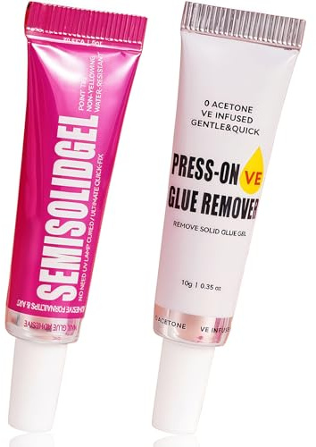 30-Day Strong Nail Gel – No UV Lamp Needed, Fast-Drying in 15s, Long-Lasting Hold for Press-On & False Nails. Includes Easy Remover – No Mess, No Fuss. Perfect for Nail Art at Home