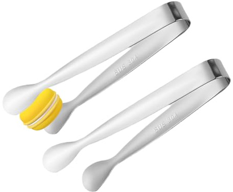 Lnhgh Tenazas Pequeñas Para Azúcar,2 Piezas Pinzas De Acero Inoxidable Para Servir | Pinzas Para Aperitivos | Para Malvaviscos Bartender Té Café Panadero Restaurante Buffet Servicio Fiesta