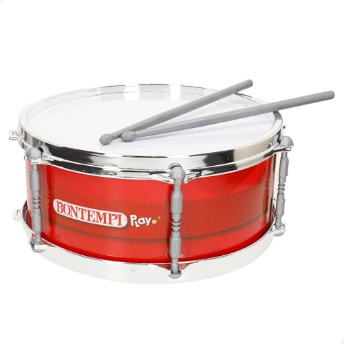 ColorBaby Bontempi - Tamburo per bambini, 31 cm, con bacchette e tracolla, doppia membrana per suono realistico, design resistente e leggero, per sviluppare ritmo e coordinazione dai 3 anni (39215)