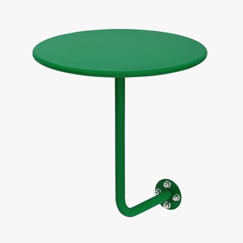 Klassiskt bistrobord mot vägg, runt sidobord i järn för balkong, sovrum, soffa, matsal, bar, 15,7x18,5 tum