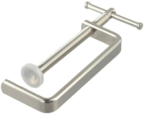 Firm Holding G Clamp for Woodworking Boards, Steel Carpentry Fixture with Protective Rubber Covers, Stable and Portable Clamping Device for Various Workpieces (C)