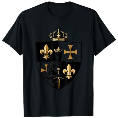 Blason Royal Français Chevalier Fleur de Lys Médiéval T-Shirt