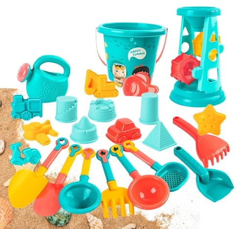 Generisch Sandkasten-Spielzeug | mit Schaufel, Bunte Wasserspiele,23-teiliges Outdoor-Sandkastenspielzeug mit Eimer | für, Mädchen, Garten, Pool, Camping, Reisen, Ferien, Party