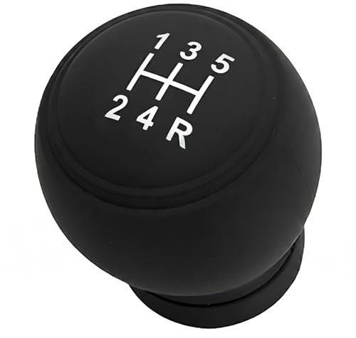 MYZWEL Funda Palanca Cambio de Marchas de Silicona para Coche, Pomo Palanca de Cambios Manual de 5 Velocidades, Protector de Pomo Antideslizante Universal y Suave, Color Negro