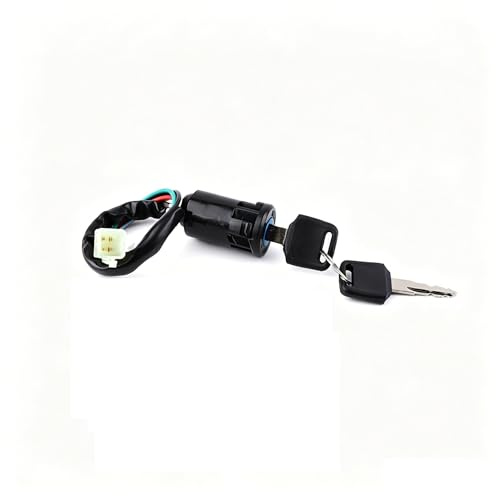 Interruttore Accensione Per Scooter Elettrico Moto Quad Parti Della Bici Sporcizia 2 Fili/4 Fili Interruttore Accensione Con Chiavi Blocco On-off Interruttore Chiave(B-4 Wires)