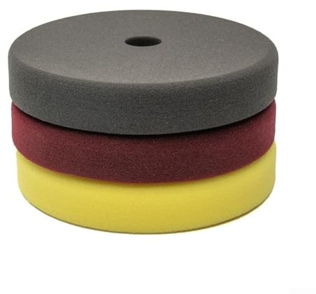 3 Stück 17,8 cm grobe Schwamm-Polierpads für Autowachsen, strapazierfähiges Schaumstoff-Polierscheiben-Set zum Entfernen von Oxidation und tiefen Kratzern auf Automobil-Klarlack
