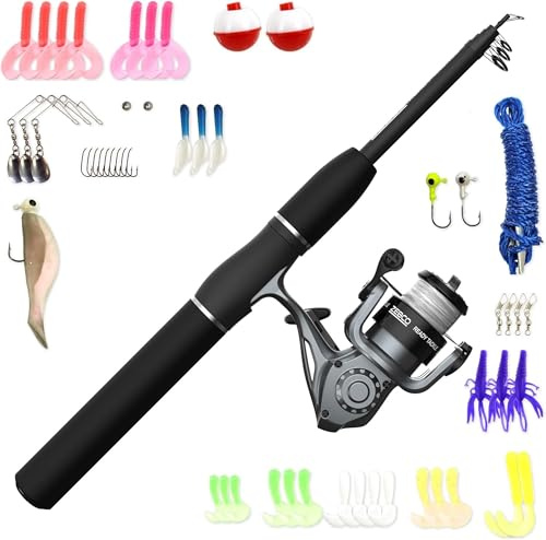 Zebco/Quantum Ready Tackle Combo, Süßwasser, 2,8:1 Übersetzungsverhältnis, 1,52 m Länge, Teleskop Schnurrate, 2,8-10 lb RH