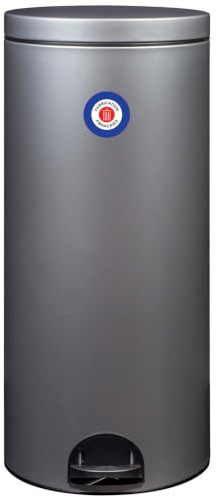 ROSSIGNOL Poubelle cuisine 30L à pédale fabriquée en France avec seau | Corps en acier robuste avec seau amovible. Fabriquée en France et garantie 10 ans sur le mécanisme. Idéale au quotidien