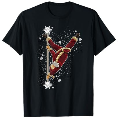Pole Dance Weinachtsmann - Pole Fitness in Weihnachtszeit T-Shirt