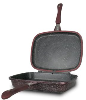 Royal Swiss Double Sided Stone Frying Pan, 32 cm, Black