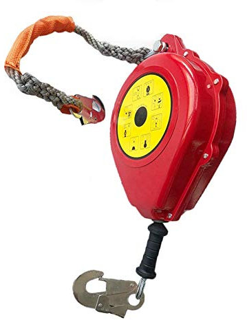 Aprilhp Absturzsicherung Gurt für Dachdecker, Profi Fallschutzausrüstungen Sicherungsgerät Retractable Absturzsicherung Fallschutz Auffanggerät, Belastung -300KG 20m