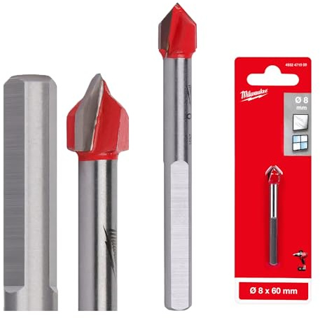 Milwaukee Heller - Punta per piastrelle e vetro Ø 8 mm
