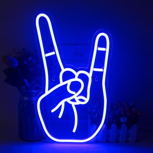 LUCUNSTAR Geste Neon Schild für Wanddekoration, Geste Neon Licht, Geste Led Schild mit USB-betrieben für Spielzimmer, Wohnzimmer, Schlafzimmer
