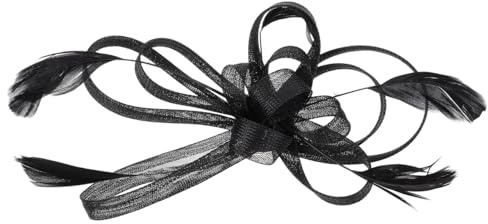 minkissy Broche bibi noire années 1920 pour mariage, cocktail, fête (noir)