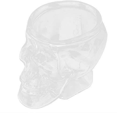 Restokki Tasse en Verre, Tasse en Verre Transparent avec Forme de tête de Mort Verres innovants en Verre pour Cocktail au vin dans Les Bars à Domicile