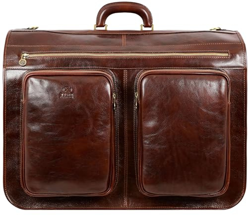 Leder Kleidersack - Anzug Duffel Slim Handgepäck Kleiderschutztasche- Damen & Herren - Time Resistance