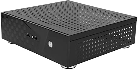 Mini-ITX Fodral, Stationär Datorfodral Bra Värmeavledning Utsökt Kompakt Svart Mini HTPC-fodral för Hemvideodator, Hotelldatorer, Etc