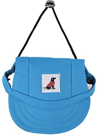 Qcwwy Hunde-Baseballmütze, Hundemütze, Hunde-Sonnenhut, Verstellbare Haustier-Outdoor-Sportmützen mit 2 Ohrlöchern für Ourdoor-Sonnenschutz