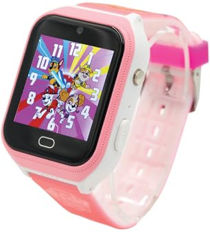 Paw Patrol Montre pour Enfants 4G avec filtres Amusants de la Pat' Patrouille Faits avec l'appareil Photo intégré. Chat, appels vidéo, Appareil Photo, Fitness et température corporelle (Rose)