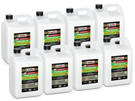 Isolbau 40 L Tiefengrund Konzentrat 1:4 - Verdünnbarer Acryl-Grund für Innen & Außen - Grundierung für Beton, Putz, Gips uvm