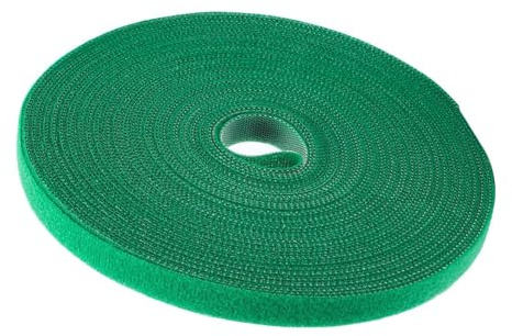 YYST Pflanzenbinder Wiederverschließbar,Pflanzenbinder Selbstklebend,Pflanzenbinder Klett Grün für Pflanzen (25m * 10mm)