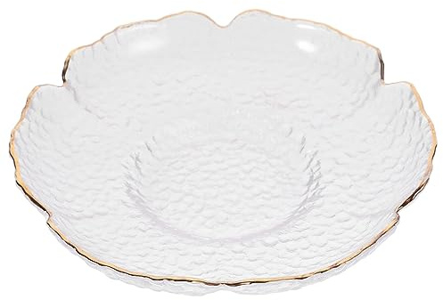 Kichvoe -Verres en Verre Transparent Bord Doré en Forme de Fleur, Coussin de Tasse Résistant la Chaleur pour Tasses à Café et Verres, Élégant et Protecteur de Table